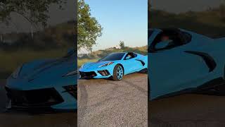 Rapid Blue C8 Corvette On Forgiato’s Doing Donuts🏎️💨🌪️ chevygang forgiatowheels [upl. by Coh240]