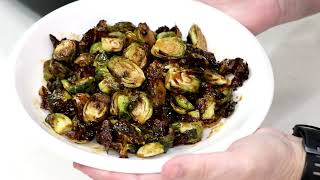 HOISIN SAUCE ROASTED BRUSSELS SPROUTS AIR FRYER [upl. by Lanford]