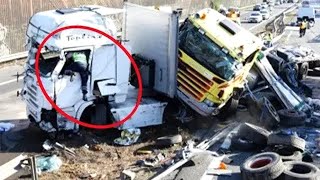 Total Best Truck amp Car Crash 2023  Dangerous Driver Truck Fails  Funny Moment Truck  BAD DAY [upl. by Arlina312]