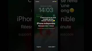 iPhone indisponible réessayer dans 1 ￼minute [upl. by Llerot412]