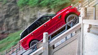 Range Rover Sport climbs 999 steps  Dragon Challenge [upl. by Enalb]