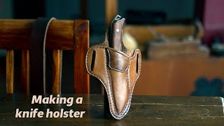 ASMR Craft Creating a Custom Vegetal Leather Knife Holster [upl. by Roanne]