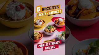 5 Recettes Faciles et Rapides pour Étudiants Pressés Budget Serré [upl. by Lokcin]