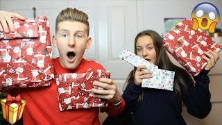 £50 PRESENT SWAP WITH 13 YEAR OLD SISTER OPENING CHRISTMAS PRESENTS EARLY [upl. by Hortensa]