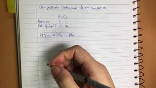 Calcular Composición Centesimal  Peso Molecular [upl. by Acirat]