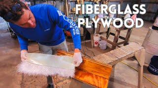 How to FIBERGLASS over PLYWOOD Do it the RIGHT WAY the FIRST time Step by Step DIY fiberglassing [upl. by Aneetsyrk]