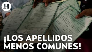 ¿Conoces alguno Estos son los apellidos menos comunes en México según el INEGI [upl. by Lauro]