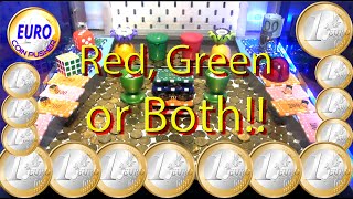 Hard to get Pots Red Green which one will I win  Euro Coin Pusher Episode 315 [upl. by Rapp]