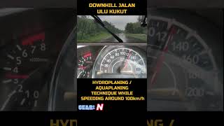 Hydroplaning  Aquaplaning At 120kmh Situation hydroplane [upl. by Airehtfele47]