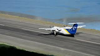 Plane landing on most dangerous world airport on Iceland Isafjordur [upl. by Circosta98]