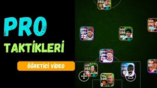 PESeFootball PRO TAKTİKLERİ 1 OYUN TARZLARIKADRO KURMA [upl. by Neetsyrk]