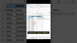 Excel Tricks and Tips  If function using advance excel excel shortvideo shorts exceltips [upl. by Bidle345]