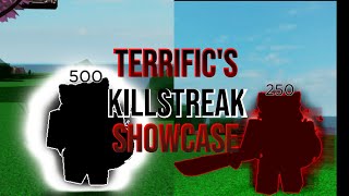 Killstreak ShowcaseALL PHASESTerrifics Slap Battles OUTDATED [upl. by Bobbie]