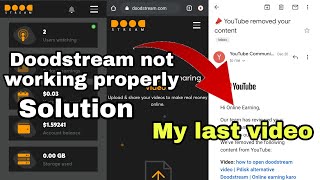 Doodstream Link not opeining properly  Doodstream solution  Youtube removed my video  online earn [upl. by Airam]