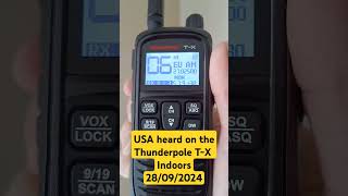 USA heard on the Thunderpole TX indoors cbradio 27025 AM American Superbowl [upl. by Rudiger]