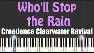 Wholl Stop the Rain  Creedence Clearwater Revival  Piano Tutorial [upl. by Hoon]