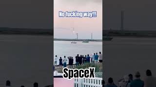 Crowd reacting to SpaceX booster landing [upl. by Aibat]