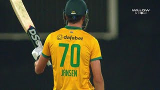 Marco Jansen 54 runs vs India  3rd T20I SA VS IND [upl. by Ardnac459]