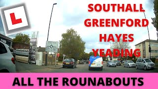 All roundabouts in Southall for driving test [upl. by Kcirrez93]