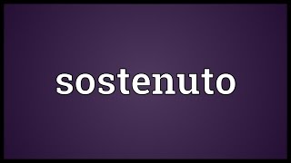 Sostenuto Meaning [upl. by Andromada]