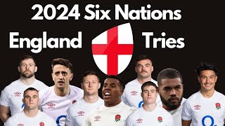 2024 SIX NATIONS ENGLAND TRIES [upl. by Ordnael259]