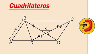 Cuadrilateros  En el romboide ABCD calcule “x” BR  Bisectriz de la m∠ABC [upl. by Botzow]