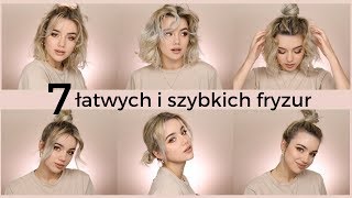 7 ŁATWYCH I SZYBKICH FRYZUR NA LATO 💁🏼 [upl. by Annavahs]