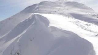 Avalanche started with cornice test using the BackcountryBomb tool [upl. by Nairrod]