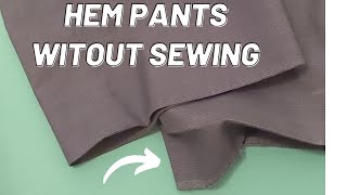 How to Hem pants No sew Method [upl. by Son]