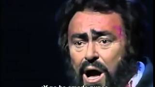 E Lucevan le Stelle  PAVAROTTI subtitulado [upl. by Imoan86]