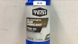 Walmart Super Tech Full Synthetic Gear Oil 75W90  One Year Update [upl. by Lydon413]