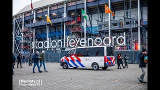 Waterkanon ingezet bij De Kuip voorafgaand aan klassieker Van Zandvlietplein Rotterdam [upl. by Oulman]