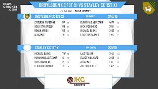 Droylsden CC 1st XI v Stayley CC 1st XI [upl. by Adnovay]