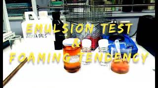 EMULSION TEST amp FOAMING TENDENCY CUTTING OIL [upl. by Colwell]