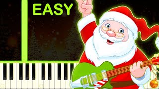 JINGLE BELL ROCK  EASY Piano Tutorial [upl. by Colson]