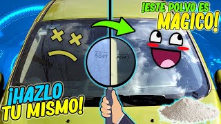 COMO PULIR PARABRISAS🚘 CON OXIDO DE CERIO 💎resultados✅ POLVO 100 RECOMENDADO realmente FUNCIONA👍🏻 [upl. by Terchie]