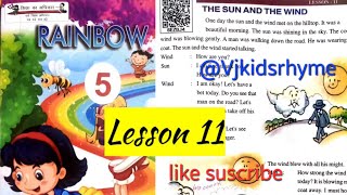 The sun and the wind  lesson 11 Petals  class5 basiceducation nipunup english [upl. by Yarled3]