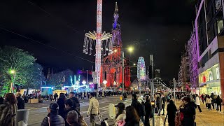 2023 Edinburgh Christmas Market amp Rides Illuminated Trail Christmas Lights amp Decorations [upl. by Ardiedak116]