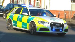 AWESOME SIRENS STUNNING Audi Trauma Doctor  Police Cars amp Fire Engines Responding [upl. by Irbua]