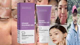 Dermatouch Ceramide Hyaluronic Acid Moisturizer  Honest Review [upl. by Cavuoto]