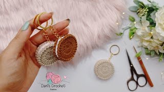 deliciosas GALLETAS a crochet 🍪 llavero fácil y rápido  teje muchas por dia 💰 [upl. by Airolg743]