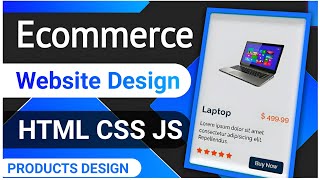 Create HTML CSS JACASCRIPT Ecommerce Website Design  Create Online Store Website Part 1 [upl. by Ehr]