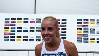 Keely Hodgkinson shares her thoughts on Athing Mu not making the US Olympic 800m team [upl. by Dnanidref]