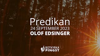 Predikan 24 september 2023 Manligt och kvinnligt i församlingen [upl. by Idnak]