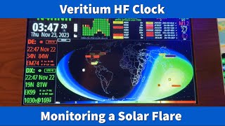 Veritium HF Clock  Monitoring a Solar Flare hamradio hfclock propagation solarflares [upl. by Jenei]