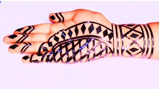 Mehndi Tutorial With Cello Tape For Beginners Easy Mehndi Design [upl. by Netnert968]