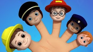 Community Helpers Finger Family Nursery Rhymes Songs For Children Baby Songs [upl. by Elkraps]