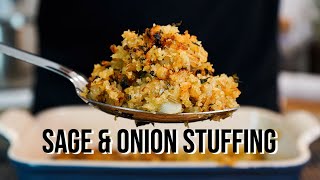 The Easiest and Tastiest Sage and Onion Stuffing  Christmas Recipe [upl. by Airdnola]