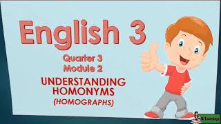 English 3 lesson 2 homographs [upl. by Tnattirb577]