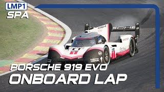 Porsche 919 EVO Spa Onboard Lap  Assetto Corsa LMP1 Mod [upl. by Moersch]